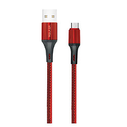 USB кабель Walker C705, MicroUSB, 1.0 м., Червоний