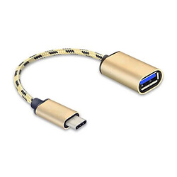 OTG кабель USB 2.0 AF - Type-C, Type-C, 0.15 м., Черный