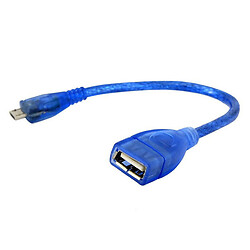 OTG кабель USB AF - MicroUSB, MicroUSB, USB, 0.3 м., Чорний