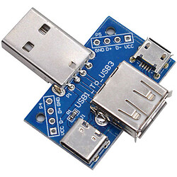 Адаптер порта USB 4-в-1 (USB-A - micro-USB - Type-C)