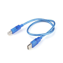 Кабель USB Type A-Type B 30см, 0.3 м., Синій