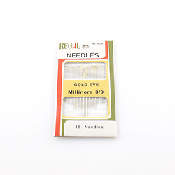 Набір голок Needles з позолоченим подвійним вушком