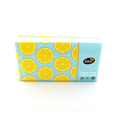 Салфетки бумажные косметические Silken Лимон двухслойный 150 шт