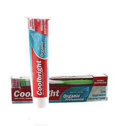Набор Coolbright Organic зубная паста и щетка 175 г