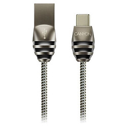 USB кабель Canyon CNS-USBC5DG, Type-C, 1.0 м., Сірий