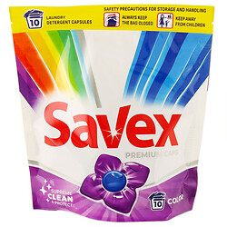 Капсулы для стирки концентрат Savex Premium Color 10 шт/наб