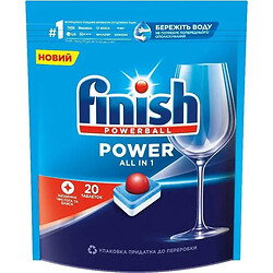 Таблетки для посудомийної машини FINISH Power All-in-1 20 штук