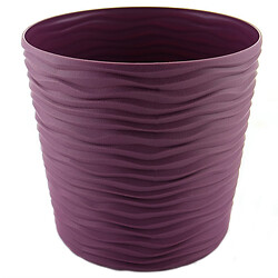 Вазон для цветов низкий Фьюжн фиолетовый 16х14,5 см