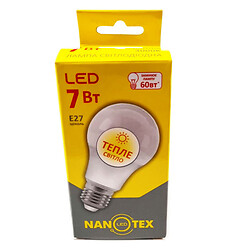 Лампа LED NANOTEX A60 7Вт E27 3000K 220В