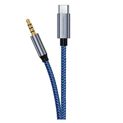 AUX кабель WUW X193, Type-C, 1.0 м., Синій