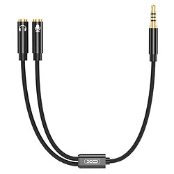 AUX кабель XO NBR197, 3,5 мм., 1.0 м., Чорний