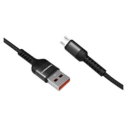 USB кабель Denmen D39V, MicroUSB, 1.0 м., Черный