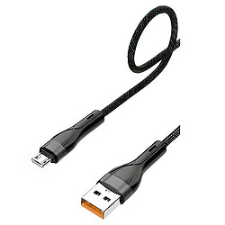 USB кабель Denmen D55V, MicroUSB, 1.0 м., Черный