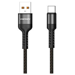 USB кабель Denmen D39T, Type-C, 1.0 м., Чорний