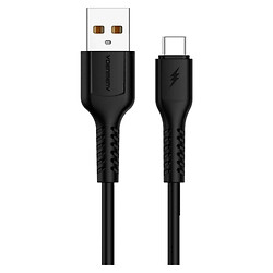 USB кабель Denmen D42T, Type-C, 1.0 м., Черный