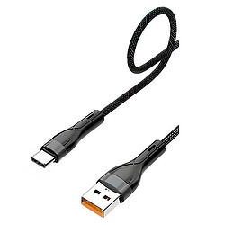 USB кабель Denmen D55T, Type-C, 1.0 м., Чорний