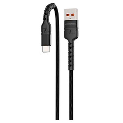 USB кабель Denmen D57T, Type-C, 1.0 м., Чорний