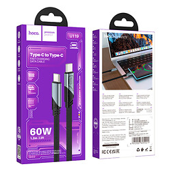 USB кабель Hoco U119 Machine, Type-C, 1.2 м., Черный - № 4