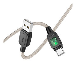 USB кабель Hoco U124 Stone, Type-C, 1.2 м., Чорний