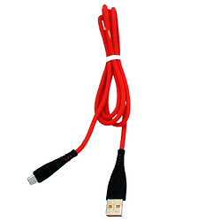 USB кабель Denmen D19V, MicroUSB, 1.0 м., Красный
