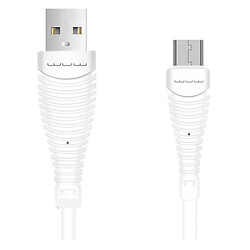 USB кабель WUW X75, MicroUSB, 1.0 м., Белый