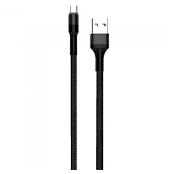 USB кабель WUW X157, MicroUSB, 1.2 м., Чорний
