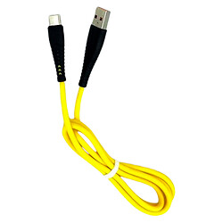 USB кабель Denmen D19T, Type-C, 1.0 м., Желтый