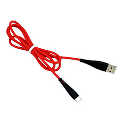 USB кабель Denmen D19T, Type-C, 1.0 м., Красный