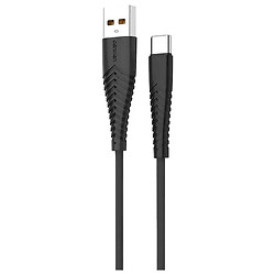 USB кабель Denmen D19T, Type-C, 1.0 м., Чорний