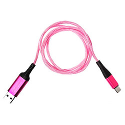 USB кабель Denmen D25T, Type-C, 1.0 м., Рожевий