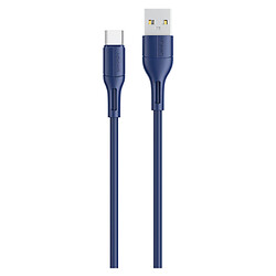 USB кабель Usams US-SJ501 U68, Type-C, 1.0 м., Блакитний
