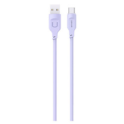 USB кабель Usams US-SJ568, Type-C, 1.2 м., Бузковий