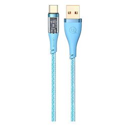 USB кабель Usams US-SJ572 Aluminum Alloy, Type-C, 1.2 м., Голубой