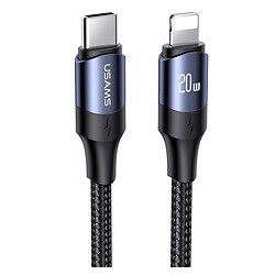 USB кабель Usams US-SJ522 U71 Apple iPhone SE 2022 / iPhone 14 Pro Max / iPhone 14 Plus / iPhone 14 Pro / iPhone 14 / iPhone 13 Pro / iPhone 13 Mini / iPhone 13 / iPhone 13 Pro Max / iPhone 12 Mini / iPhone 12 Pro Max, Lightning, 2.0 м., Чорний