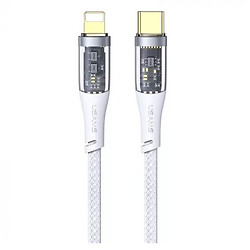 USB кабель Usams US-SJ574 Aluminum Alloy, Type-C, 1.2 м., Белый