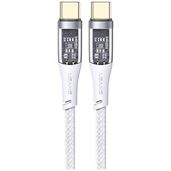 USB кабель Usams US-SJ574 Aluminum Alloy, Type-C, 1.2 м., Белый