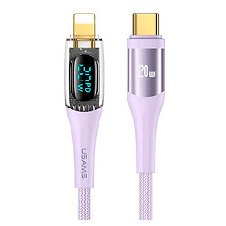 USB кабель Usams US-SJ588 Apple iPhone 15 Plus / iPhone 15 Pro Max / iPhone 15 / iPhone 15 Pro / iPhone SE 2022 / iPhone 14 Pro Max / iPhone 14 Plus / iPhone 14 Pro / iPhone 14 / iPhone 13 Pro / iPhone 13 Mini / iPhone 13, Lightning, 1.2 м., Сиреневый