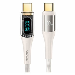USB кабель Usams US-SJ591, Type-C, 2.0 м., Бежевий