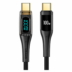 USB кабель Usams US-SJ591, Type-C, 2.0 м., Чорний