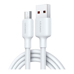 USB кабель Usams US-SJ607 U84, MicroUSB, 1.0 м., Белый