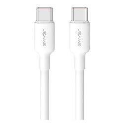 USB кабель Usams US-SJ613 U84, Type-C, 1.0 м., Білий