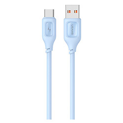 USB кабель Usams US-SJ619, Type-C, 1.0 м., Блакитний