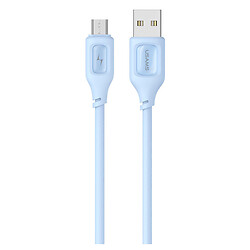 USB кабель Usams US-SJ620, MicroUSB, 1.0 м., Голубой