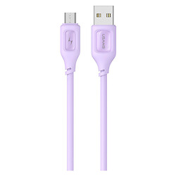 USB кабель Usams US-SJ620, MicroUSB, 1.0 м., Сиреневый
