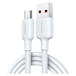 USB кабель Usams US-SJ623 U84, MicroUSB, 0.5 м., Білий