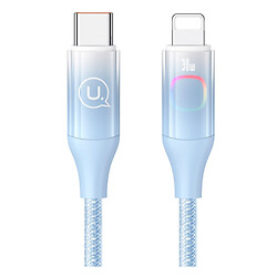 USB кабель Usams US-SJ638 Colorful Apple iPhone SE 2022 / iPhone 14 Pro Max / iPhone 14 Plus / iPhone 14 Pro / iPhone 14 / iPhone 13 Pro / iPhone 13 Mini / iPhone 13 / iPhone 13 Pro Max / iPhone 12 Mini / iPhone 12 Pro Max, Lightning, 1.2 м., Блакитний