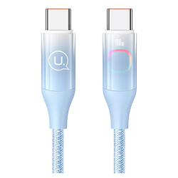 USB кабель Usams US-SJ640 Colorful, Type-C, 1.2 м., Блакитний