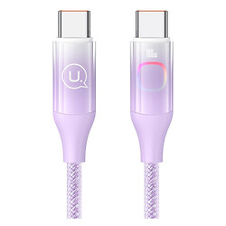USB кабель Usams US-SJ640 Colorful, Type-C, 1.2 м., Фіолетовий