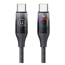 USB кабель Usams US-SJ640 Colorful, Type-C, 1.2 м., Черный