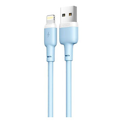USB кабель XO NB208, MicroUSB, 1.0 м., Блакитний
